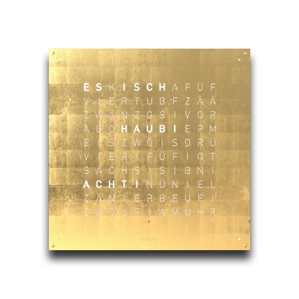 QLOCKTWO EARTH 90 - Creator's Edition Gold