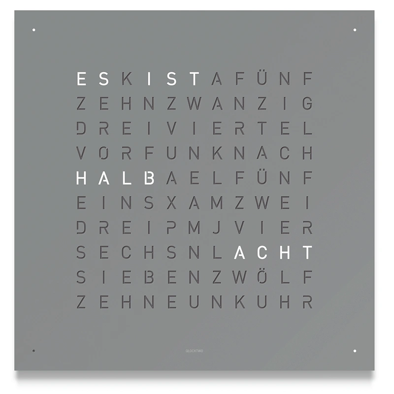 QLOCKTWO EARTH 45 - Grey Pepper