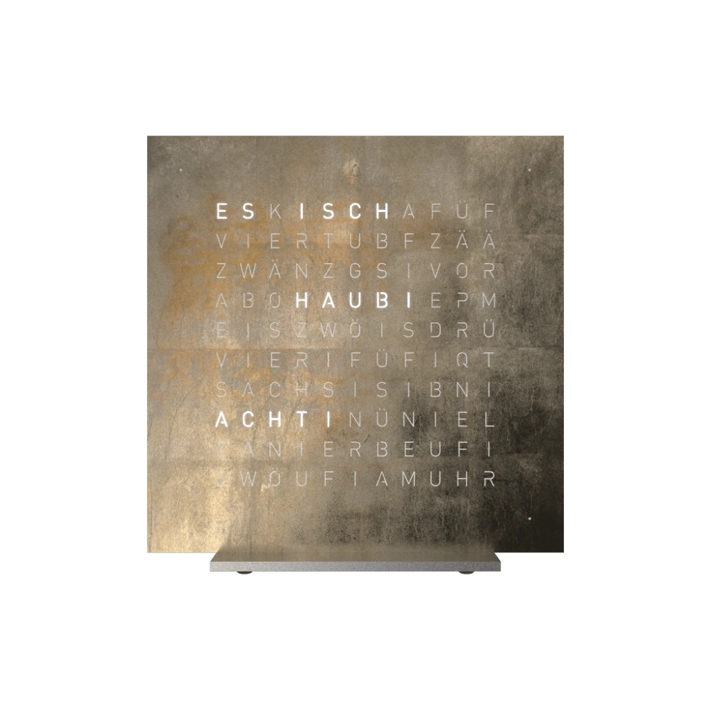 QLOCKTWO EARTH 13.5 - Creator's Edition Silver & Gold
