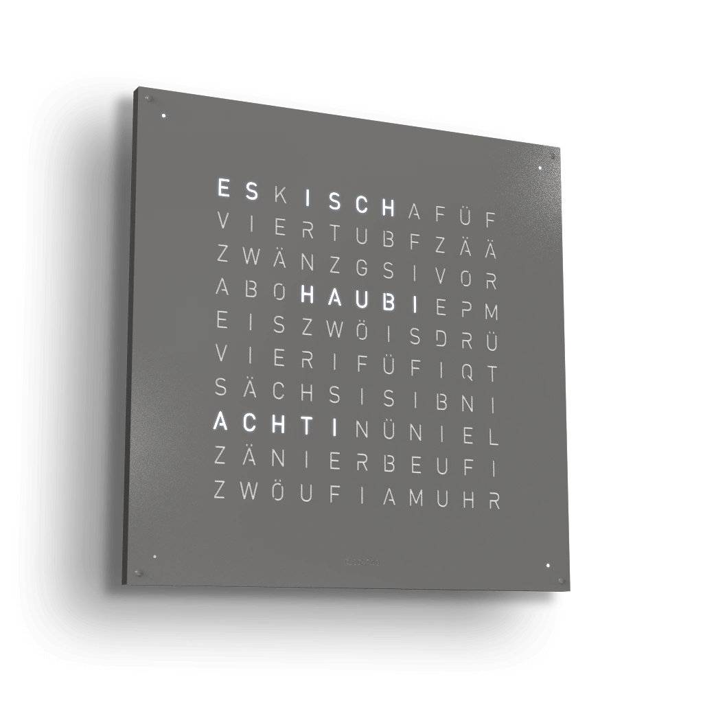 QLOCKTWO EARTH 90 - Grey Pepper