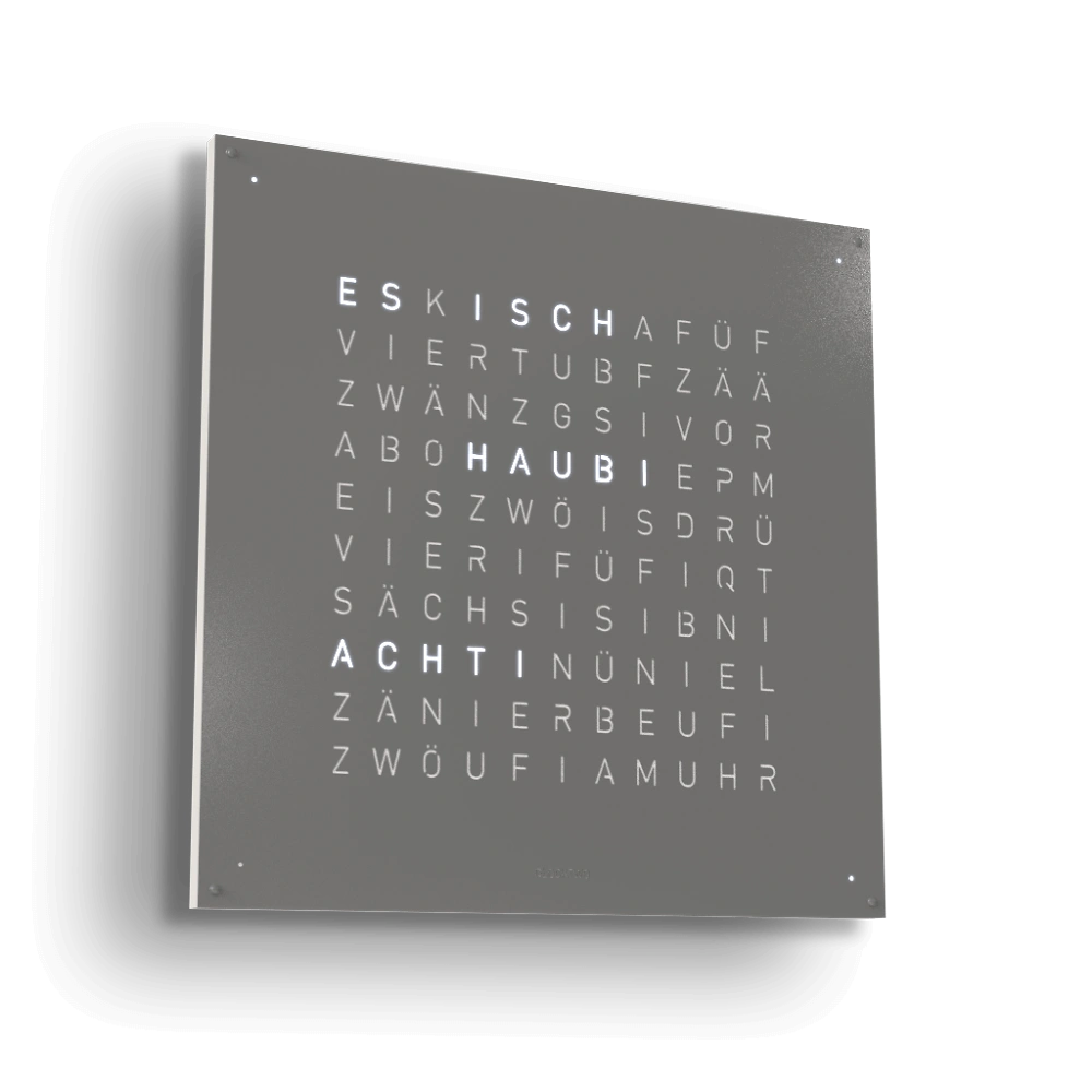 QLOCKTWO EARTH 90 - Grey Pepper