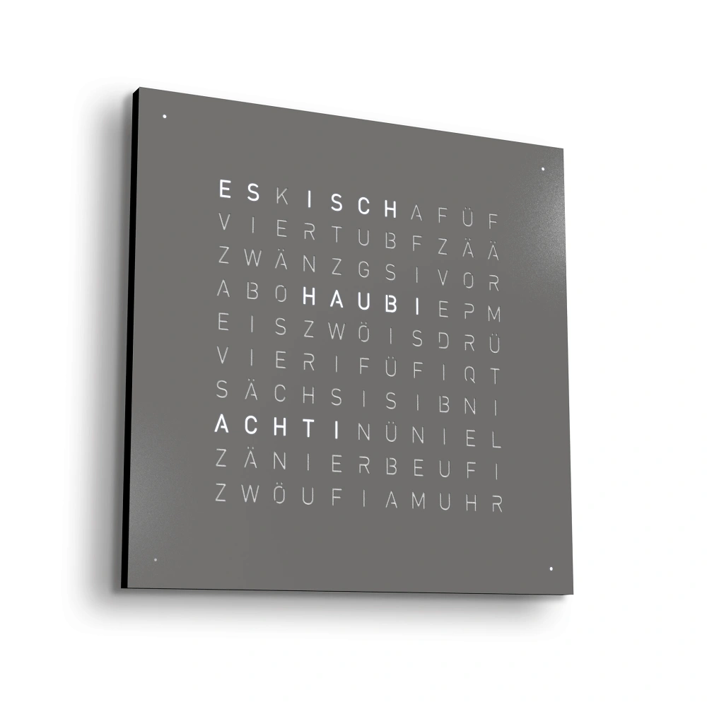 QLOCKTWO EARTH 45 - Grey Pepper