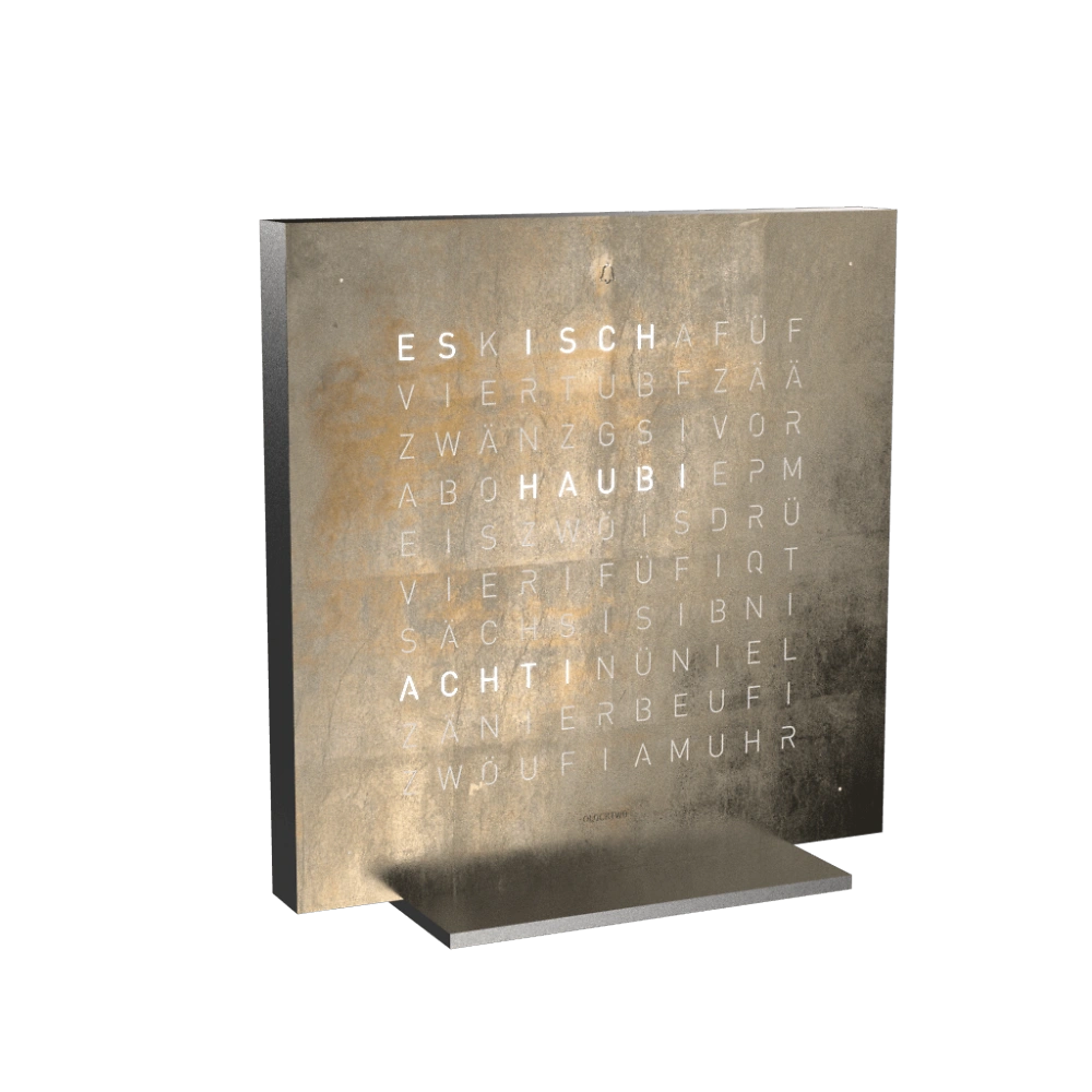 QLOCKTWO EARTH 13.5 - Creator's Edition Silver & Gold