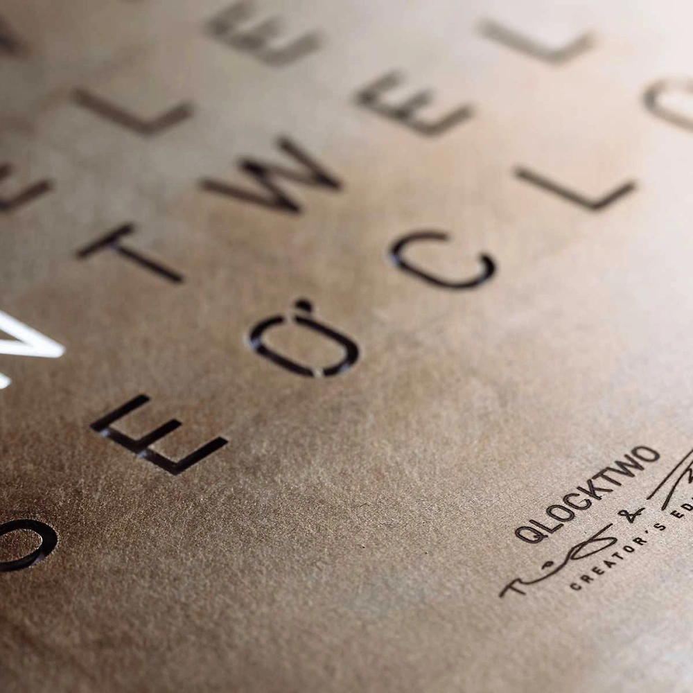 QLOCKTWO EARTH 45 - Creator's Edition Silver & Gold