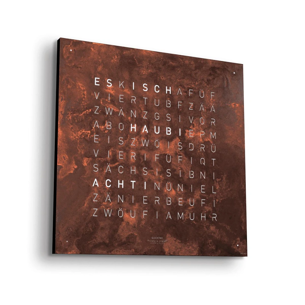 QLOCKTWO EARTH 90 - Creator's Edition Rust