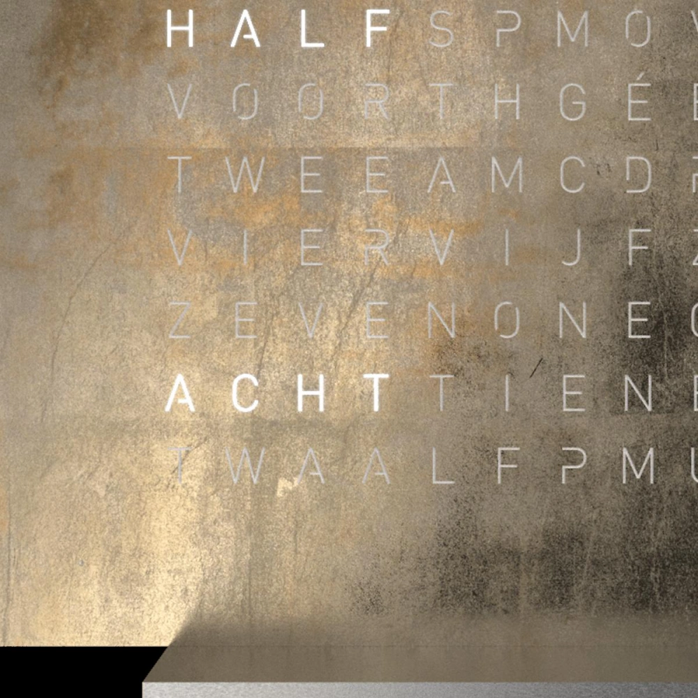 QLOCKTWO EARTH 13.5 - Creator's Edition Silver & Gold