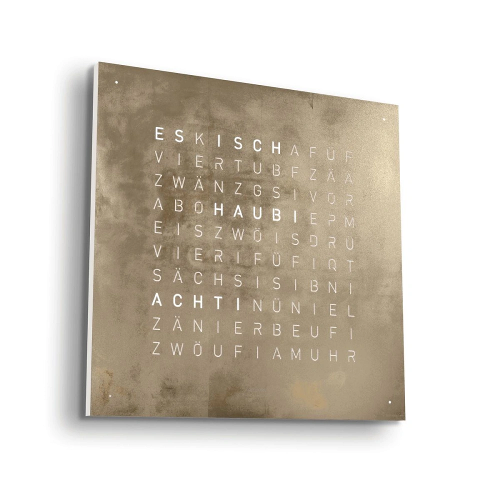 QLOCKTWO EARTH 90 - Creator's Edition Silver & Gold