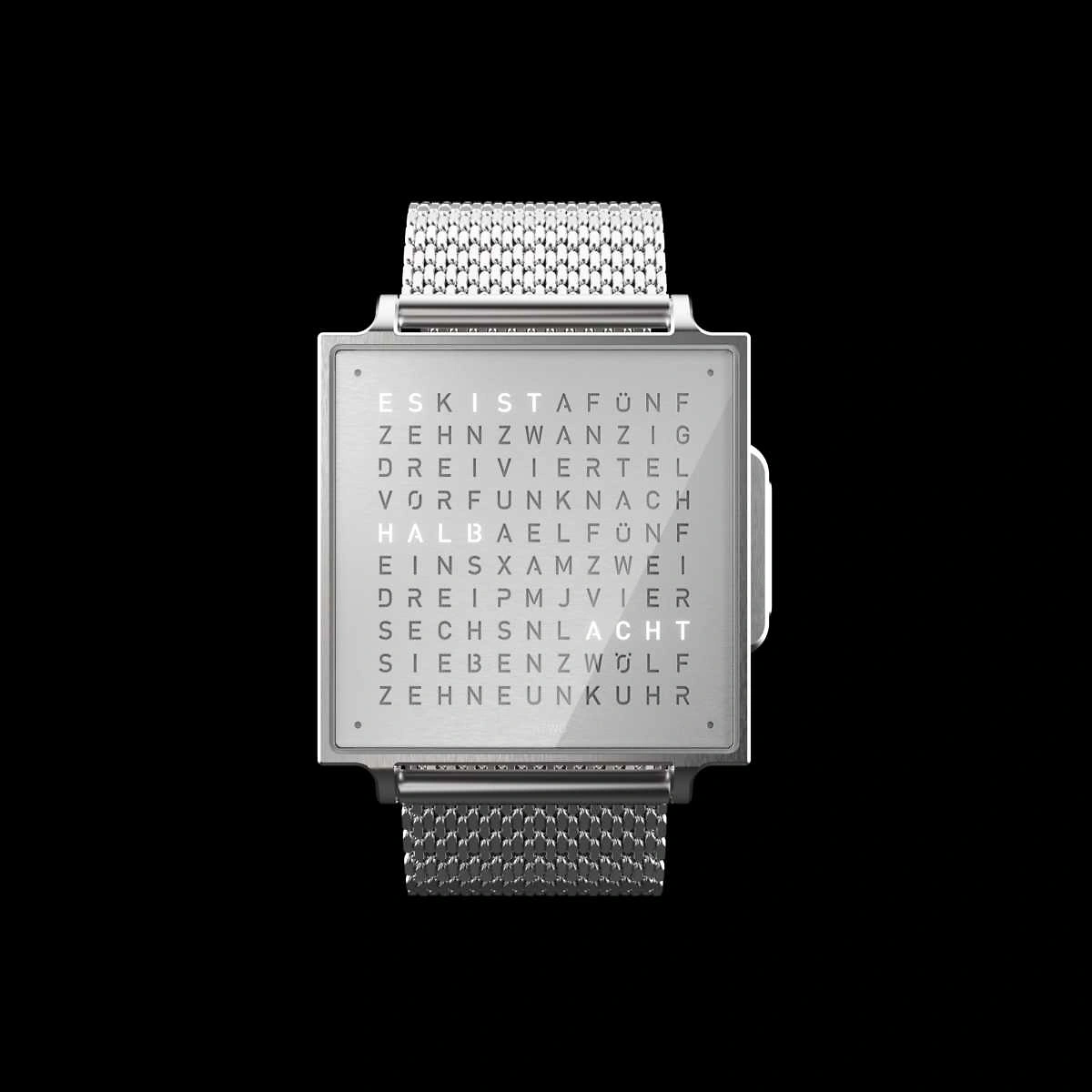 QLOCKTWO Wrist - Fine Steel