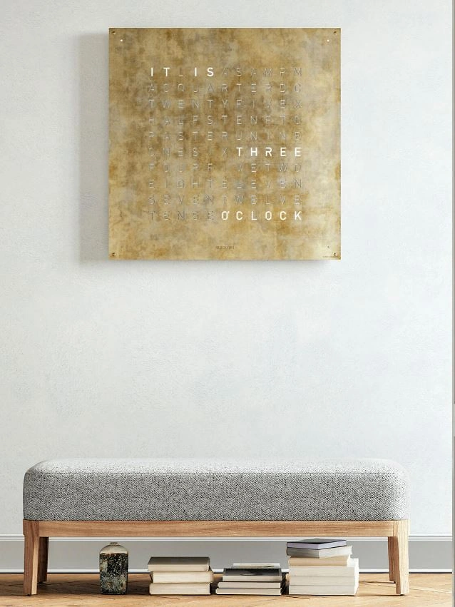 QLOCKTWO EARTH 90 - Creator's Edition Silver & Gold