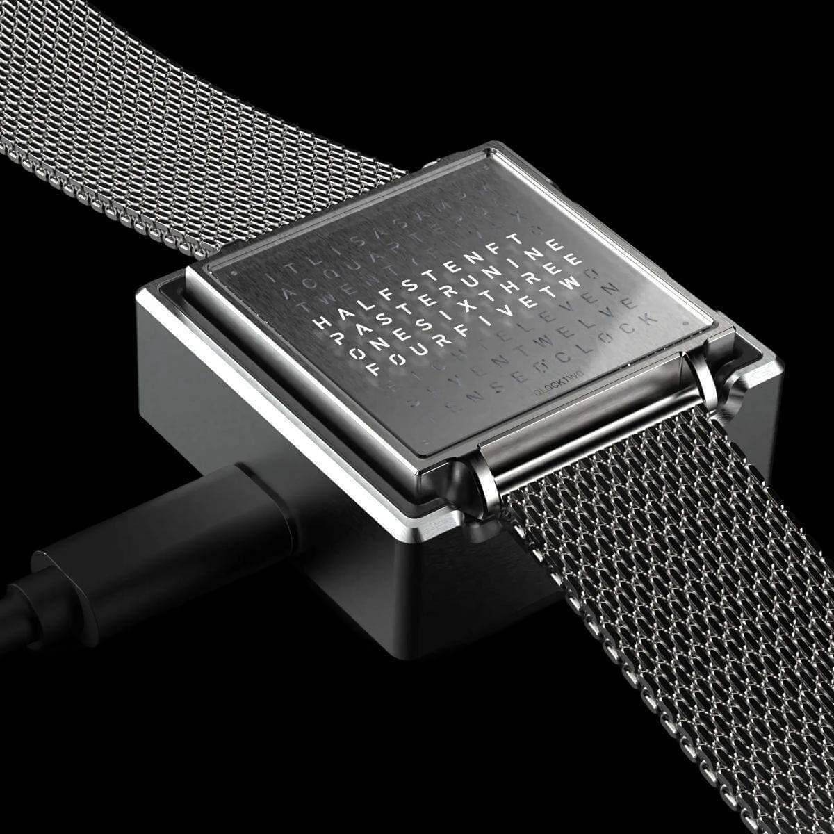 QLOCKTWO Wrist - Fine Steel