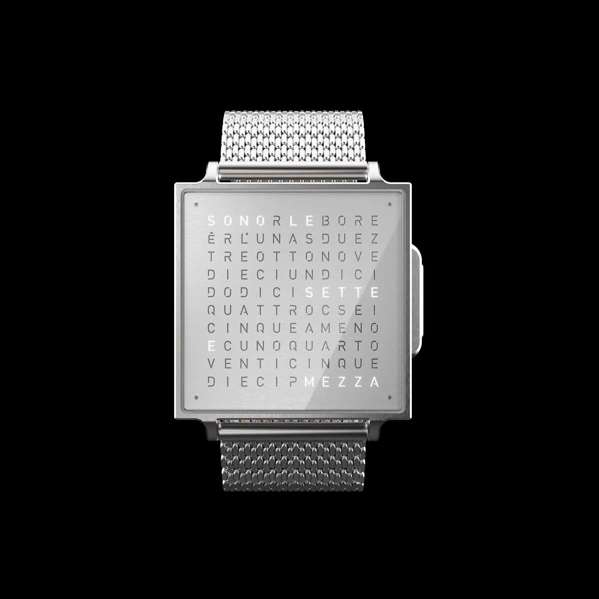 QLOCKTWO Wrist - Fine Steel