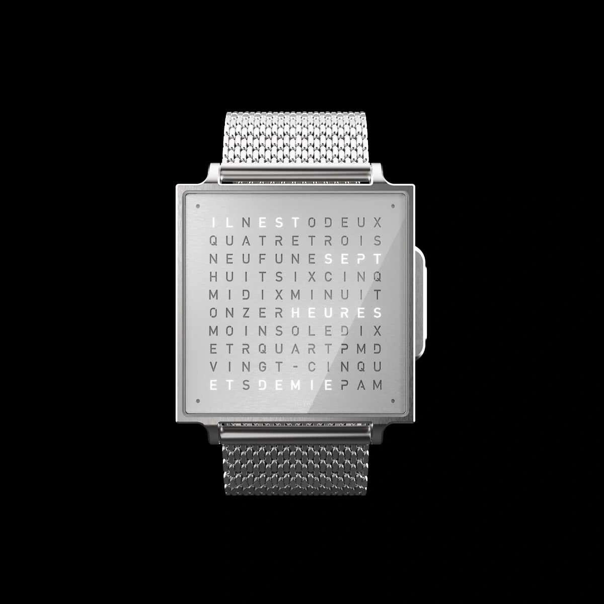 QLOCKTWO Wrist - Fine Steel