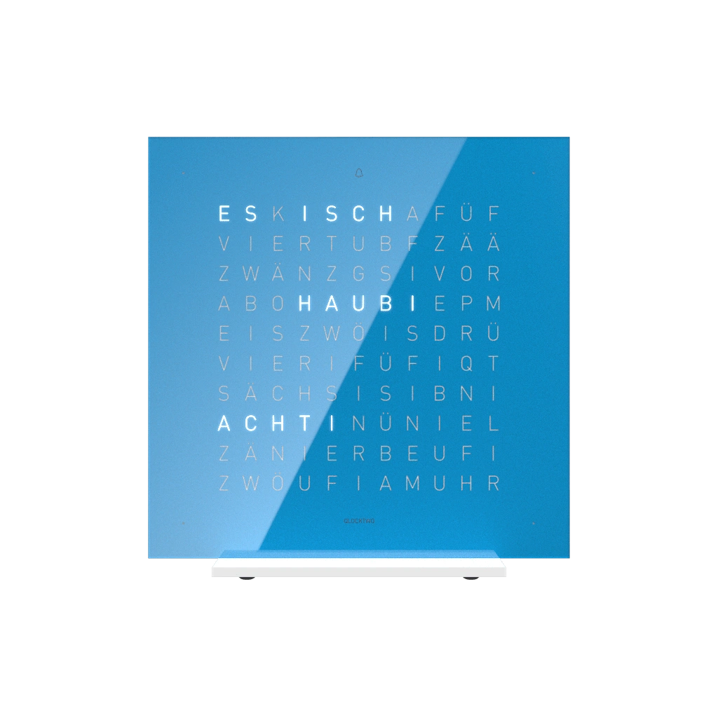 QLOCKTWO FRONTCOVER EARTH 13.5 - Blue Candy