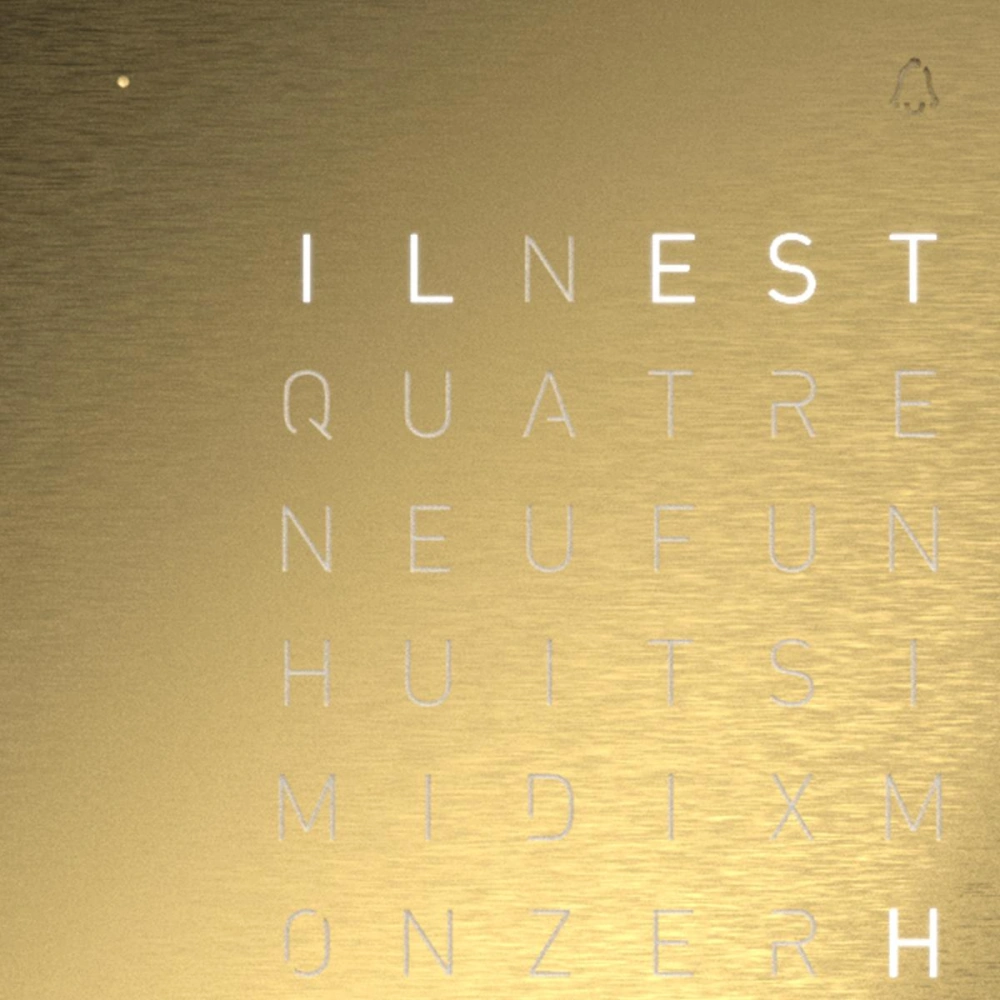 QLOCKTWO EARTH 13.5 - Creator's Edition Golden Legend