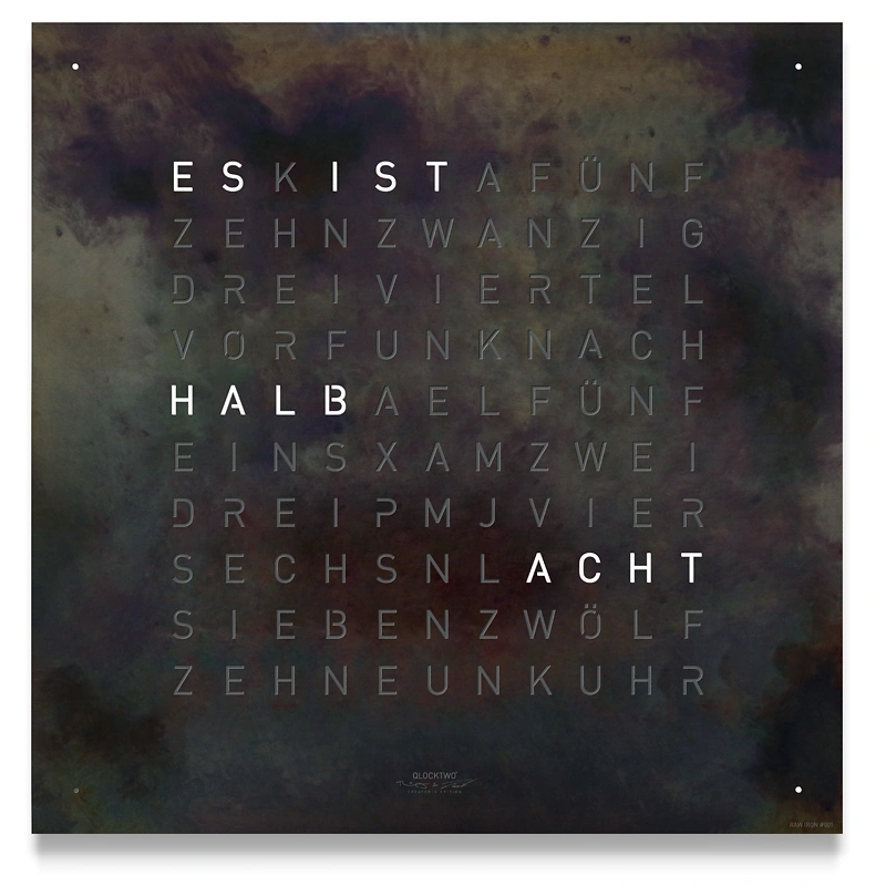 QLOCKTWO EARTH 45 - Creator's Edition Raw Iron