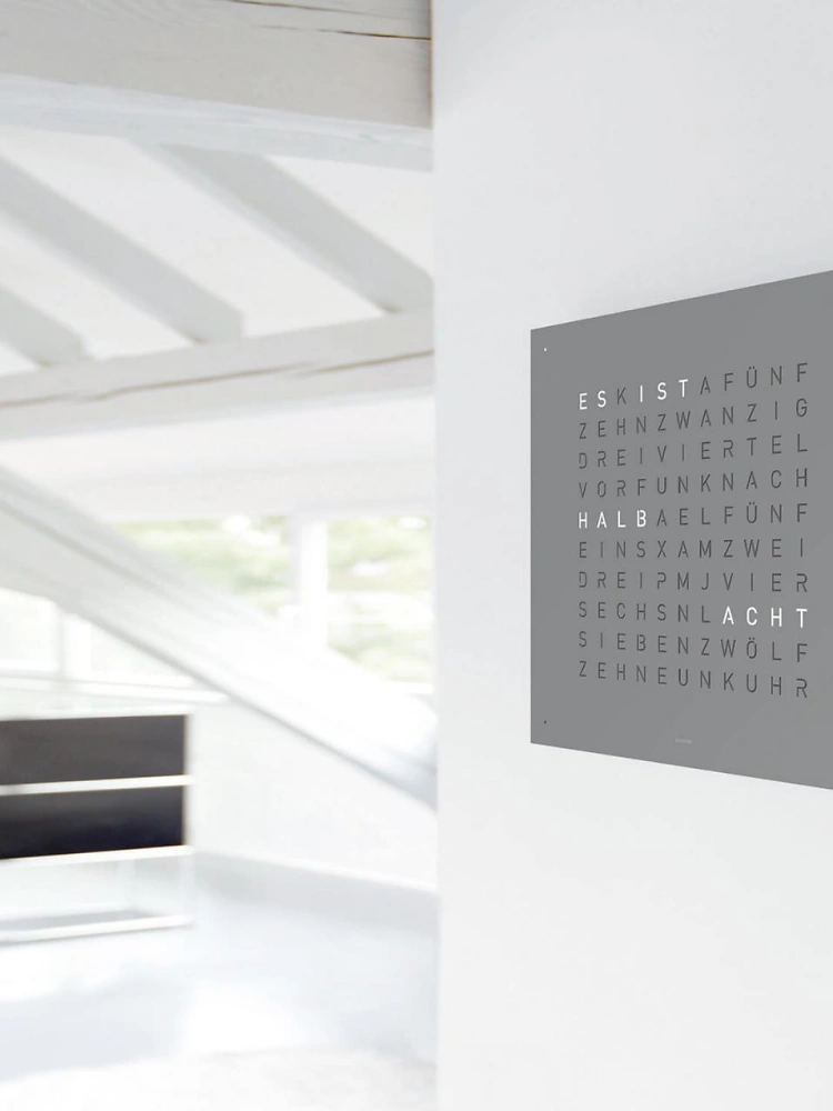 QLOCKTWO EARTH 45 - Grey Pepper
